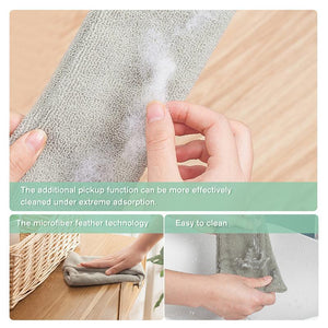 Qeuxv Multifunction Retractable Microfiber Dust Brush Gap Mop